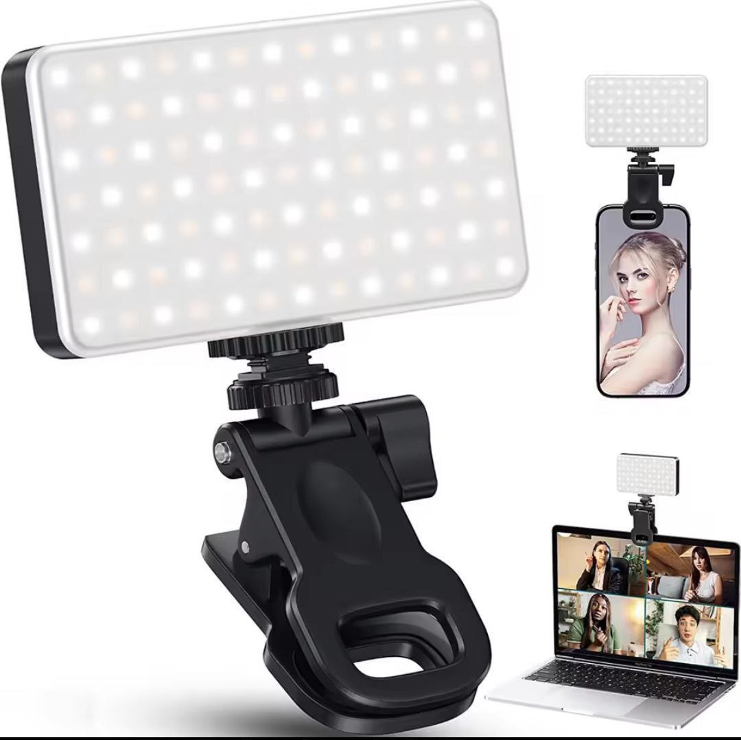 PORTABLE MULTIFUNCTIONAL RECHARGEABLE (CLIP-ON LED CUBE LIGHT) FOR SELFIE/LIVE PHONE/LAPTOP & TABLET MEETING 