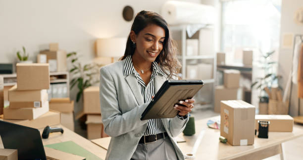 A smart business owners using smart tools.